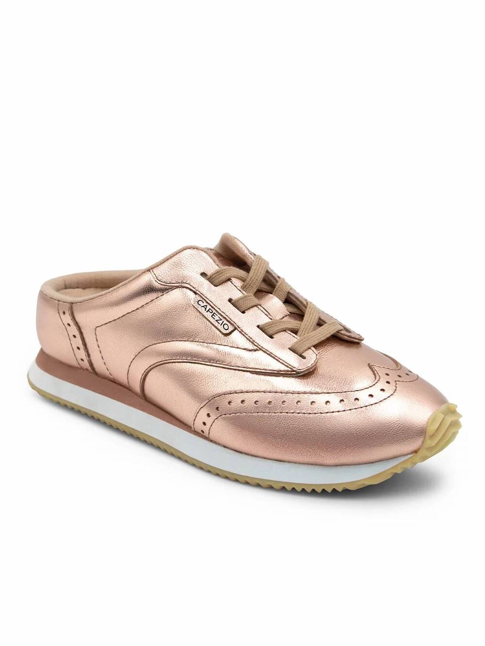 NEW CAPEZIO women's roxy slide tennis shoe in gold